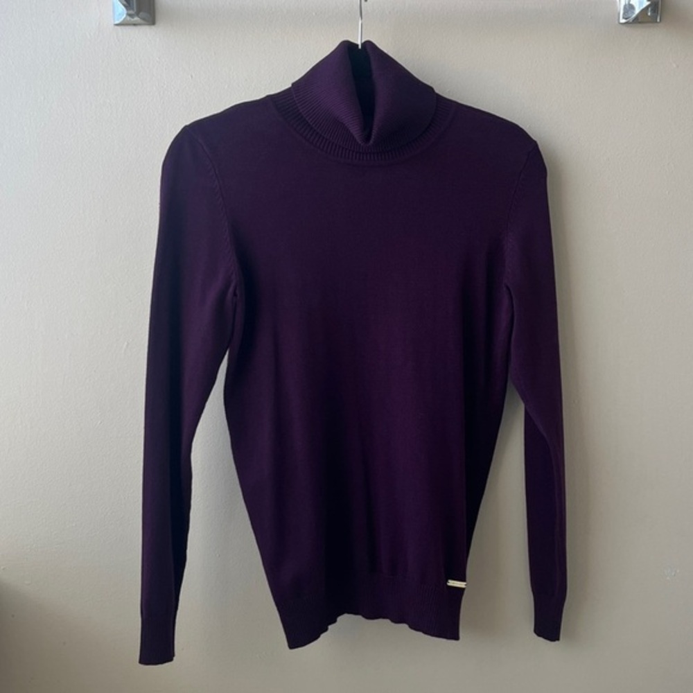 Calvin Klein Deep Purple Turtleneck Sweater- Small